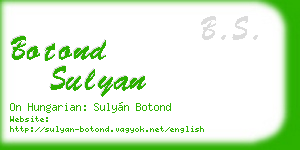 botond sulyan business card